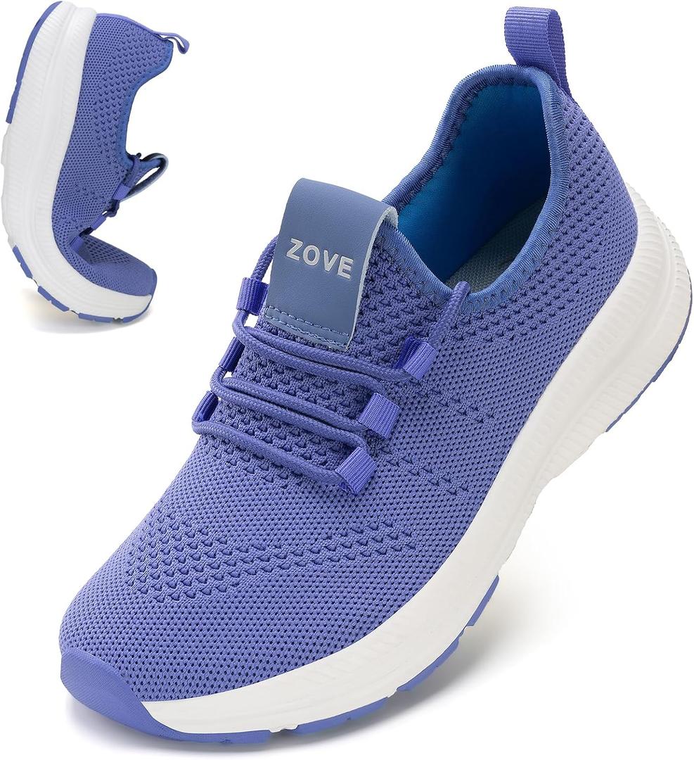 ZOVE Wide Toe Box Shoes Women Extra Wide Width Sneakers Ultra Light Road Running Shoes Non-Slip Tennis Sneakers Breathable Walking Athletic, Size 10.5