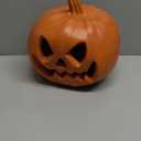 Holiday Pre-lit Jack O' Lantern - Large 9IN Halloween Pumpkin Decoration for Indoor Outdoor Festival Celebration, Garden, Patio, Front Door Decor With Smile Face