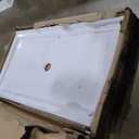 CKB 60 in. L x 32 in. W Double Threshold Center Drain Shower Base, Flat Surface Shower Pan White, Right Side