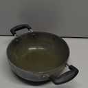 Satre Online and Marketing Hindalco Aluminum Kadai Size No-12, Frying Pan, Thickness 3 mm, Color-Black