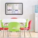 Quartet Bulletin Board, 2 x 3 Feet, Contour, Granite-Colored Surface with Black Plastic Frame (699370), 24" x 36"