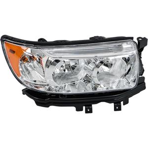 Silscvtt Headlights Assembly Replacement for Subaru Forester 2006-2008 Chrome Housing Reflector Headlamp Passenger Side 84001SA461