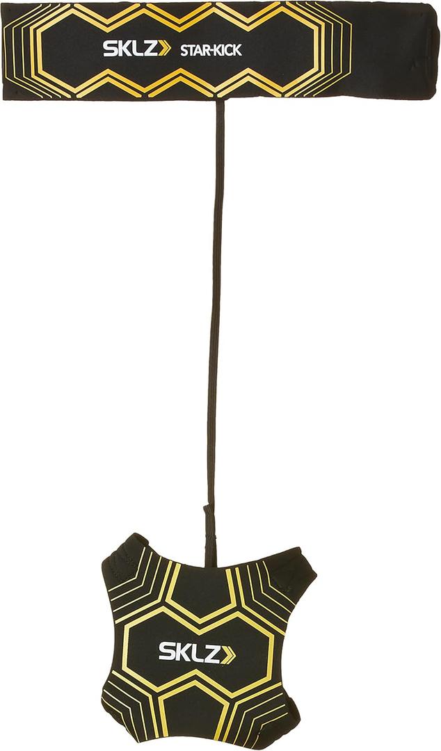 SKLZ Star-Kick Solo Soccer Trainer | Hands-Free Kicking and Passing Practice | Adjustable Cord and Waistband | Multiple Ball Sizes | Youth Players |Perfect for Enhancing Ball Control Skills (3, 4, 5, Black)