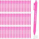 ADXCO 60 Pieces Baby Shower Pens It's a Girl 1.0 mm Ballpoint Pen with Black Ink Retractable Writing Pens for Guests Friends Baby Shower Gender Reveal Party Favors Office School Student Writing, Pink