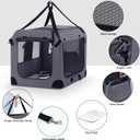 Petprsco 40 Inch Collapsible Dog Crate, Portable Dog Crates for Large Dogs, XL Dog Crate for Travel, 3 Door Soft Dog Kennel with Durable Mesh Windows Indoor & Outside