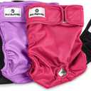 Pet Parents Washable Dog Diapers (3pack) + Extendrs of Durable Doggie Diapers, Premium Dog Diapers Female (Medium, Princess) 