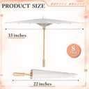 MOTOTO 8 Pieces 33 Inches White Paper Umbrellas Parasol Chinese Japanese Oiled Paper Umbrellas Decorative DIY Painting Parasol for Wedding Bridal Party Decor