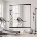 TRAHOME Home Gym Mirror for Wall,56x28x2PCS Full Length,Glass Frameless Body Large Mirror for Home Gym,Workout,Bedroom,Garage(Black)