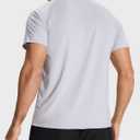 Men's Sun Protection Shirts Lightweight Athletic Quick Dry Rash Guard Cooling Tee (Gray, XXXL)