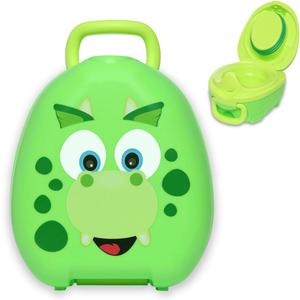 My Carry Potty - Dinosaur Travel Potty, Award-Winning Portable Toddler Toilet Seat for Kids to Take Everywhere