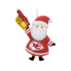 Hallmark Christmas Ornament, NFL Kansas City Chiefs Santa Fan Ornament, Gifts for Sports Fans