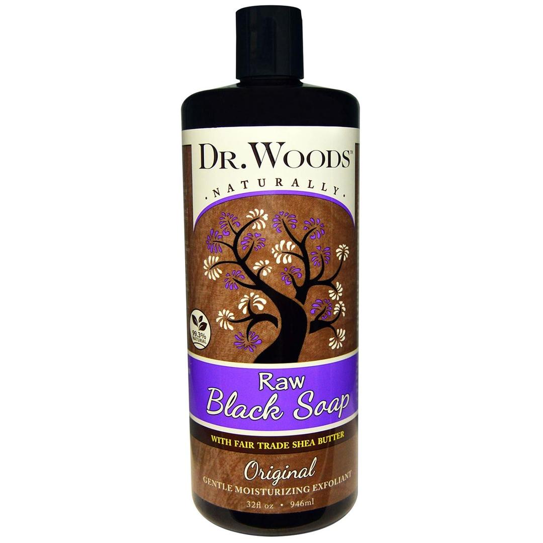 Dr. Woods Shea Vision Pure Black Soap with Organic Shea Butter, 32 Ounce 2pc
