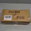 PGGP 2 PCS Metal 6×6 Post Base, Inner Size 5.6"x5.6" Heavy Duty Post Bracket with Anti-Corrosive Partition, Powder-Coated Post Anchor for Pavilion Deck Railing Support Deck Base Plate