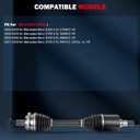 CCIYU Front CV Axle Shaft Assembly Fit 2008-2009 for Mercedes-Benz E300 V6 3.0L,2004-2005 for E320 V6 3.2L,2006-2009 for E350 V6 3.5L Right (Passenger Side) 21133012012113300000