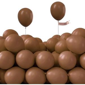 PartyWoo Brown Balloons 50pcs 5 Inch Small Mini Boho Neutral Coffee Tan Fall Latex Balloons for Wedding Baby Shower Gender Reveal Graduation Safari Woodland Birthday Fall Party Decorations Brown-F09