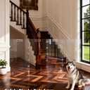 Acrylic Tall Dog Gate, Freestanding Pet Gate Barrier (4 Panel-31.5" H)
for Doorways, Indoor, Stairs, Foldable Fence Dog Playpen No Drilling