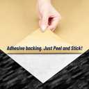 Decotalk Black Velvet Liner for Kitchen Cabinets Shelf Liner 15.7"x200" Self Adhesive Felt Liner for Drawers Shelf Liners Solid Black Flocking Fabric Peel and Stick Velvet Contact Paper, Stripes Felt