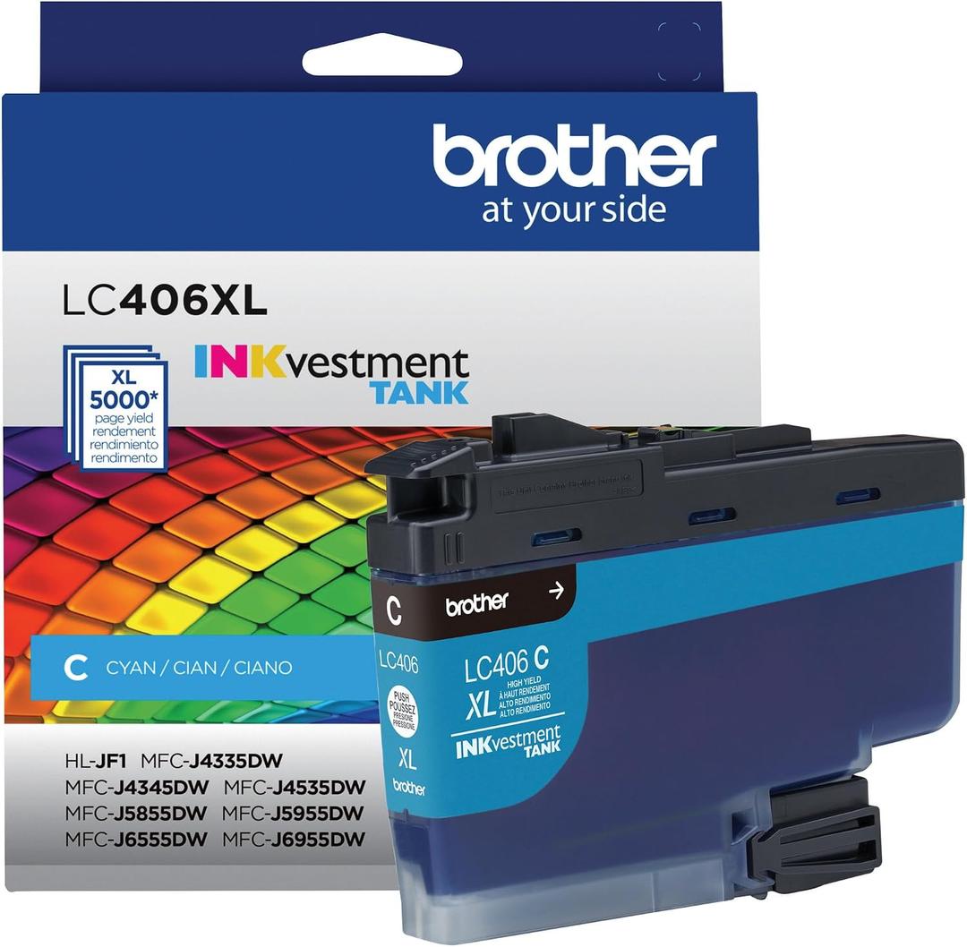 Brother LC406XLC High Yield Cyan Ink Cartridge