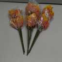 BBTO 6 Pieces Artificial Maple Leaves 7 Branches Autumn Faux Leaf Decoration Stem Fall Leaves for Thanksgiving Home Indoor Outdoor Kitchen Festival Autumns Table Centerpieces Decoration(Orange)