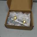 10 Pack 3 Inch White Marble Cabinet Pulls, Gold Cabinet Handles Marble Grain and Gold Pulls, Kitchen Cabinet Handles Square Dresser Drawer Pulls Kitchen Hardware