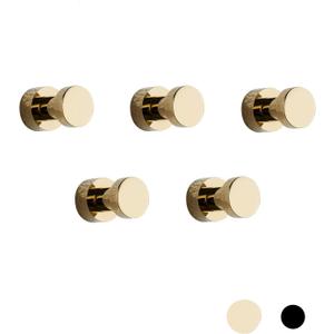 BVL Gold Robe Hook Brass Adhesive Towel Hook for Bathroom and Kitchen,5 of Packing