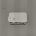 Retractable USB C Charger Wall Plug with 35.5in/90cm Type C Cables Cords,40W Fast Charging Foldable Block Multi Charger for All Devices for iPhone 17/16/15/14/13/12,iPad,Galaxy,Pixel (White)