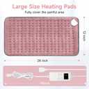 Heating Pad for Period Cramps, Heating Pads for Back Pain Relief, Heat Pad with 4 Timer & 6 Heat Temperature & Auto Shut Off, 12" x 24" Heating Pad for Women Mom Birthday Christmas Gift