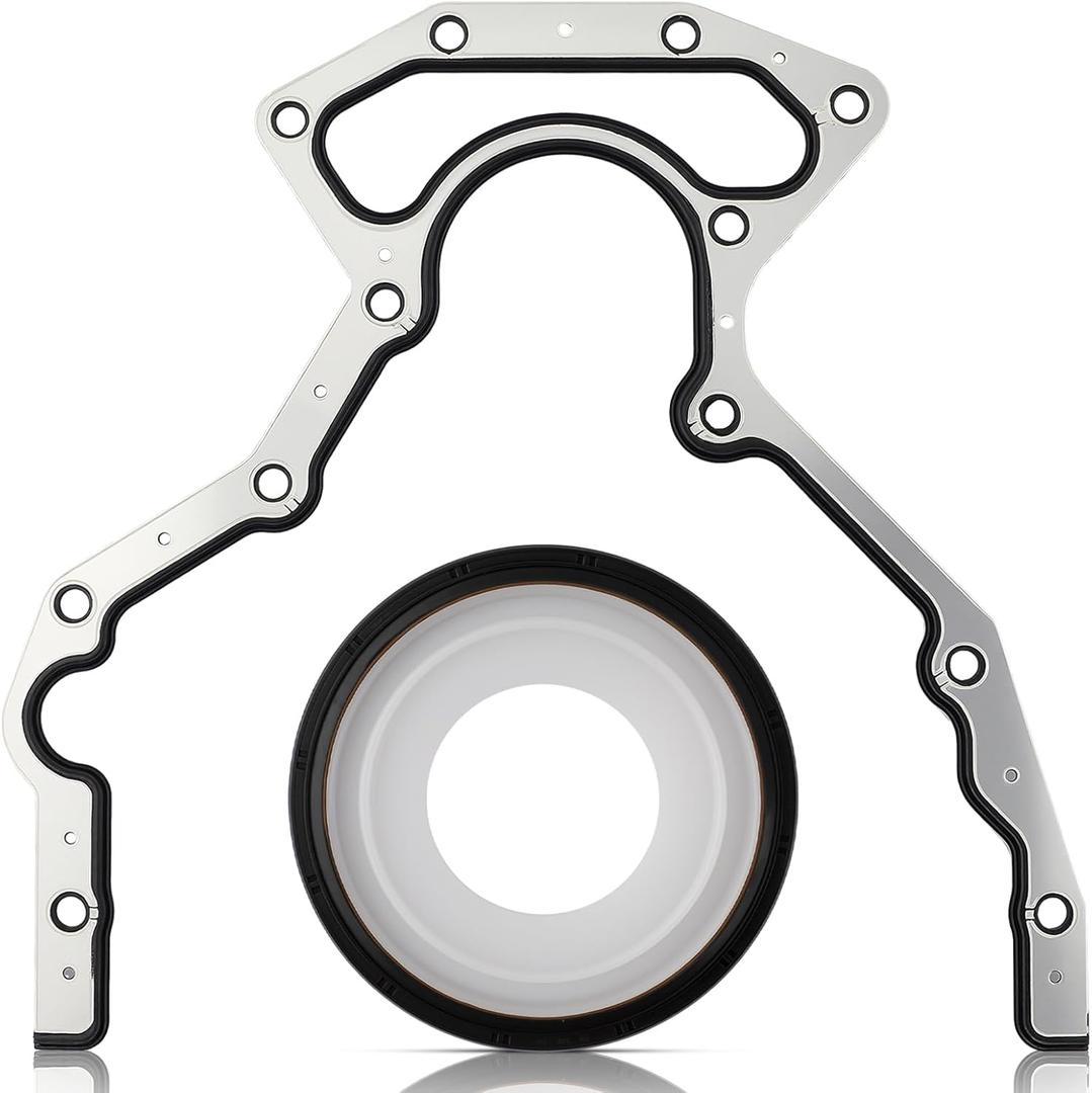 Rear Main Seal Set Oring Gasket Crankshaft Seal Fit for Chevrolet for GMC for Hummer for Pontiac LS LSX LS1 LQ4 LQ9 LS2 LS3 LS7 4.8L 5.3L 5.7L 6.0L, Replace BS40640