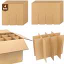 4 Sets Glass Dividers for Moving Boxes, Cardboard Dividers for Boxes Fit 16x12x12 Box, Wine Boxes for Moving (Box Not Included)