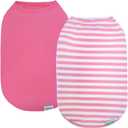 Dog Shirts for Large Dogs Girl 2 Pack Stretchy Lightweight Summer Calm Puppy Clothes Breathable Tshirts Pink Size 3XL for Easter