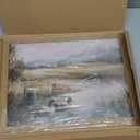 Haitunone Mallard Duck Pond Poster Animal Farmhouse Canvas Wall Art Vintage Duck Painting Oil Painting Bird Hunter Gift for Rustic Cabin Nursery Wall Decor 12x16 inch