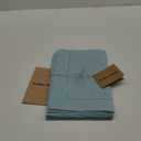 Solino Home Light Blue Linen Napkins Set of 4-100% Pure Linen Hemstitch Dinner Napkins 20 x 20 Inch for Spring, Summer - Classic Hemstitch
