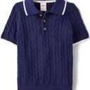 Gymboree Boys' and Toddler Short Sleeve Sweater Polo Shirt (2T, Blackcurrant)