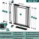 Fairy Baby 29.5-38.5 Inch Wide Triple Lock Acrylic Baby Gate for Doorways