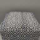 Anji Mountain Pouf Ottoman Foot Rest, Handmade Ottoman Pouf, Comfortable Foot Stool, Decorative Floor Seating for Living Room Decor, Bedroom & Home Dcor Accent - Marine, 22"D x 22"W x 16"H