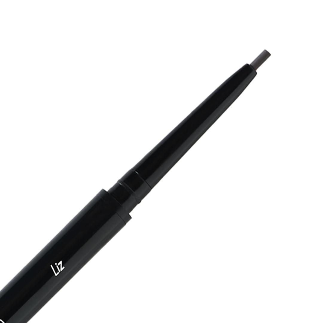 Eye Embrace Liz Micro-Tip Pen: Medium Gray Ultra-Fine Micro Eyebrow Pencil Waterproof, Double-Ended Automatic Micro-Tip & Spoolie Brush, Cruelty-Free