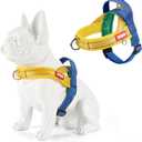 Yellow Dog Harness Escape Proof No Pull Soft Padded Lightweight Vest Medium Sized Dog - Reflective No Choke Harness with Front Clip, Adjustable Step in Breathable Mesh Harness, L