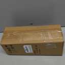 Oairse White Orchids Artificial Flowers with Vase, Small Faux Orchid Arrangement Fake Flower in Woven Glass Vase Small White Centerpieces for Kitchen Dining Room Tables Bathroom Nightstand Decor