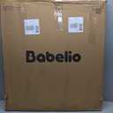 Babelio Baby Gate with Adjustable Cat Door,29-43" Auto Close Durable Pet door for Stairs,Doorways and House,Pressure Mounted,Easy Install,Effortless Walk Thru,White