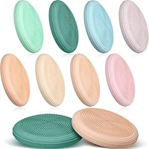 Libima 8 Pcs Wiggle Seat Inflated Wobble Cushion for Kids,Morandi Color