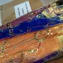 Sanwuta 8 Pcs Sequins Lace Indian Umbrella Handmade Designer Embroidery Retro Boho Pagoda Parasols for Wedding Party Outdoor
