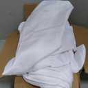 Table Cloth White 90x136 Inch Tablecloth  Rectangle Tables Outdoor Washable Wrinkle Free and Spillproof Polyester Tablecloth for Festival Camping Picnic Party Cover, Pack 6