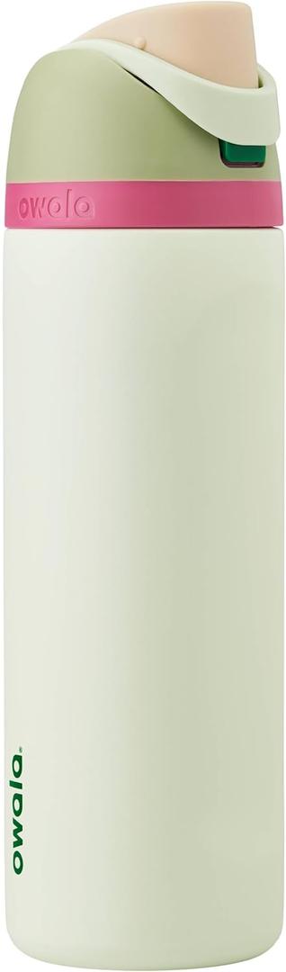 Owala FreeSip Insulated Stainless Steel Water Bottle with Straw for Sports and Travel, BPA-Free Sports Water Bottle, 24 oz, Green/Mint, Alpine Sport