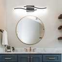 PRESDE 24" LED Bathroom Vanity Light, Modern Black Wall Bar Fixture Over Mirror Dimmable 3CCT