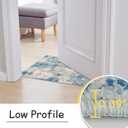 Lahome Modern Abstract Blue Bathroom Rug, 2x6 Washable Long Hallway Rug Soft Non Slip Blue Floor Accent Carpet Runner for Entryway Kitchen Laundry Room Doorway Bedroom