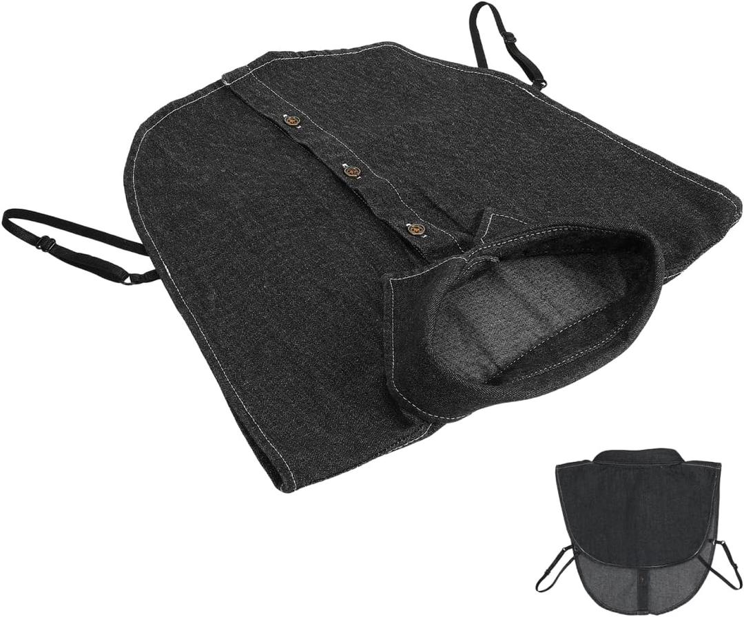 Denim Fake Collar for Women, Black Denim Collars for Women Fashionable Lady Fake Sweater Detachable Dickey Removable Choker Blouse Top for Girls Decorative Favors Valentine's Day (Black)