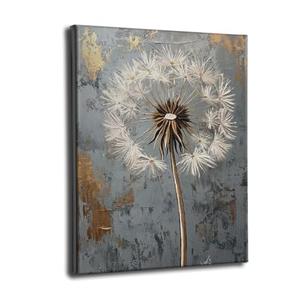 VVJSZHJ Rustic Dandelion Wall Art for Kitchen Bedroom Wall Painting Decoration Modern Prints Artwork Home Decor (Dandelion, 12x16 inch, Wrapped Canvas)