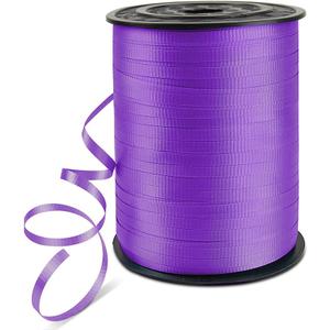 500 Yards Curling Ribbon for Gift Wrapping, 3/16" Balloon String for Christmas Valentine Birthday Wedding Party Festival Decoration, Crafts, Flower Bouquet(Crimped Purple)