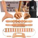 7-in-1 Wood Therapy Massage Kit, Perform Lymphatic Drainage, Relax Your Muscles, Relief Pain for Muscle, Anti-Cellulite