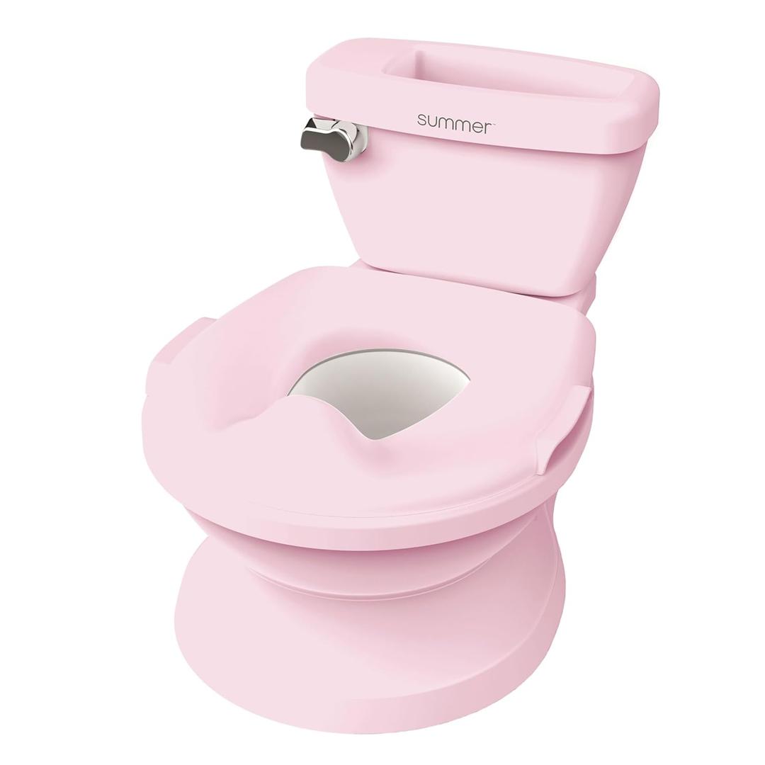 Ingenuity My Size Potty Pro in Pink, Infant Potty Training Toilet, Lifelike Flushing Sound, for Ages 18 Months, Up to 50 Pounds